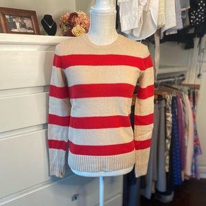 Ann Taylor Striped Crewneck Sweater, Size S